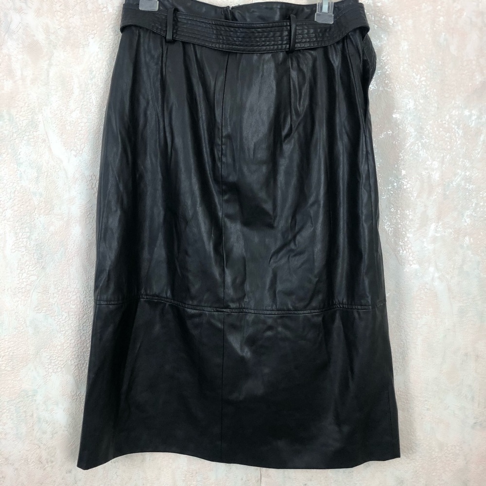 Worthington Faux Leather Black Pencil Skirt Size 8T - Picture 2 of 5